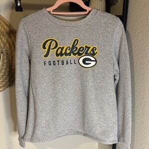 Fanatics Light Gray Green Bay Packers Sweatshirt